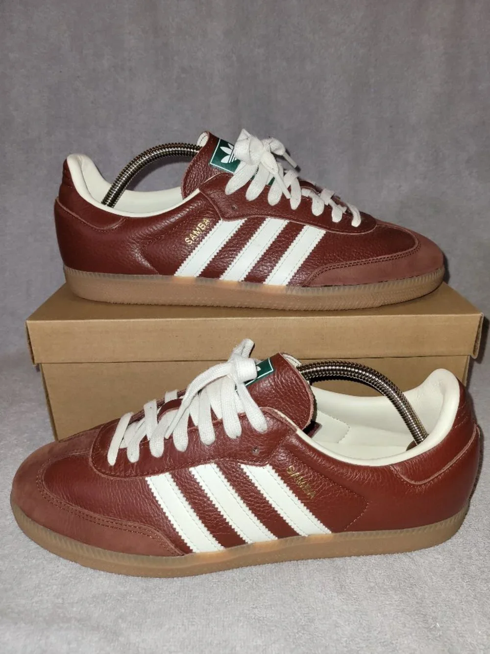Adidas Samba OG JR0892 Fox Brown Off White Tan Gum Mens Size 10 Sneakers (#2601)
